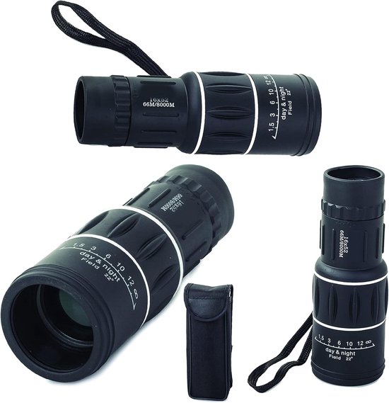 Monoculaire Portable 16X52, 66/8000M, Sport De Plein Air, Noir, Pour L' Observation Des Oiseaux Et La Chasse | Rakuten
