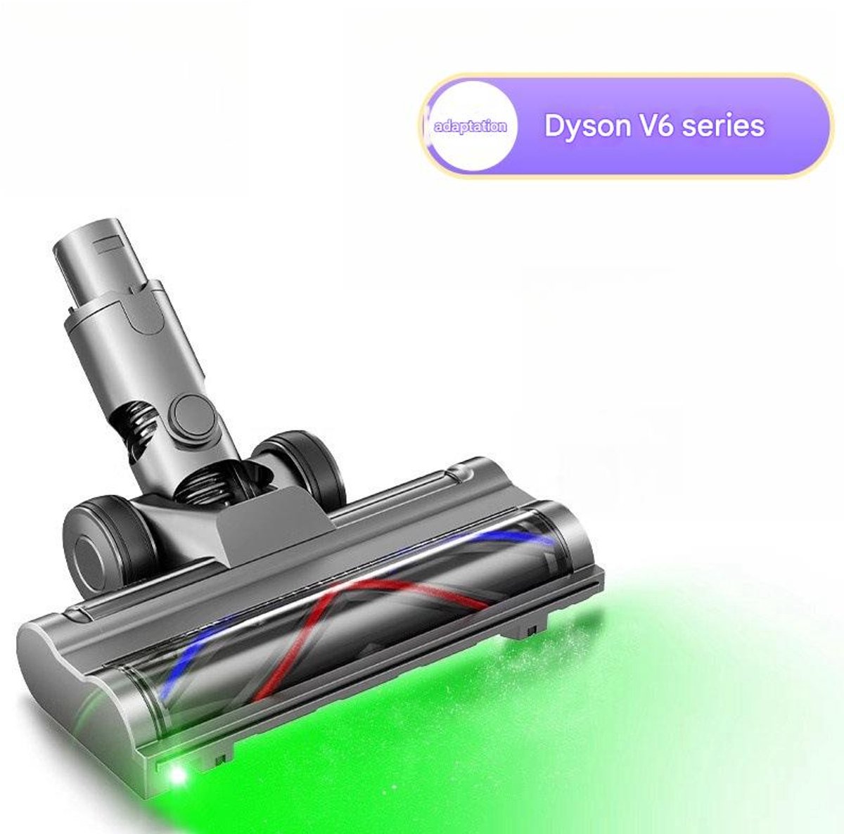 Geschikt voor Dyson V6 stofzuigeraccessoires zachte zuigerkop bodemborstel voor stofzuigeronderdelen, lichtgewicht bodemborstel met directe aandrijving 1 stuk