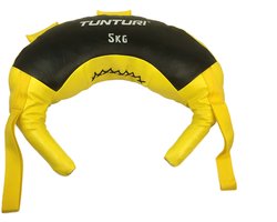 Tunturi Bulgarian bag gewicht 5kg - Fitness sandbag voor krachttraining - Powerbag Geel - Incl. gratis fitness app