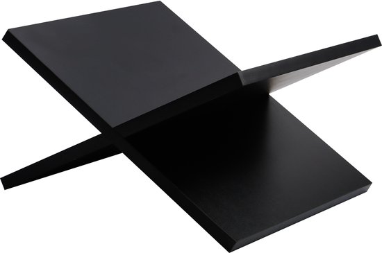 IvoQ Boekenstandaard – Zwart – X-Vorm – Hout – 33x29x19,5 cm – Kruisvorm