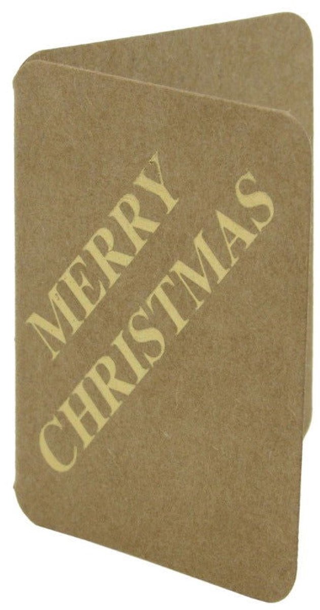 Kerstlabels Goud – 4,5×5,5 cm – 50 st