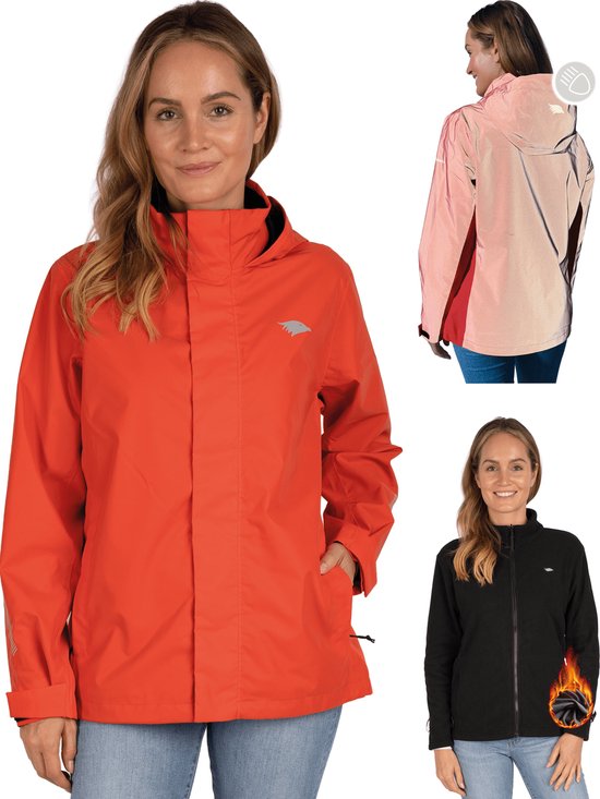 Valkental - 3-in-1 Jas Reflecterende & Waterdichte voor Dames