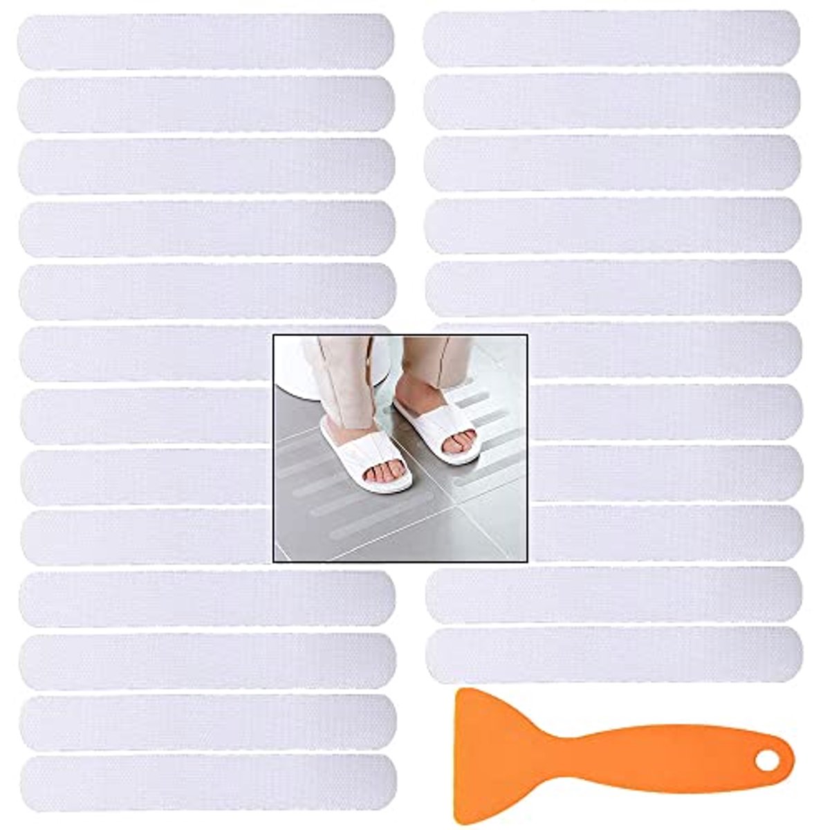 Image of 24 Stuks Antislip Strip Stickers voor Badkuip en Douche - Veiligheids Grip Stickers