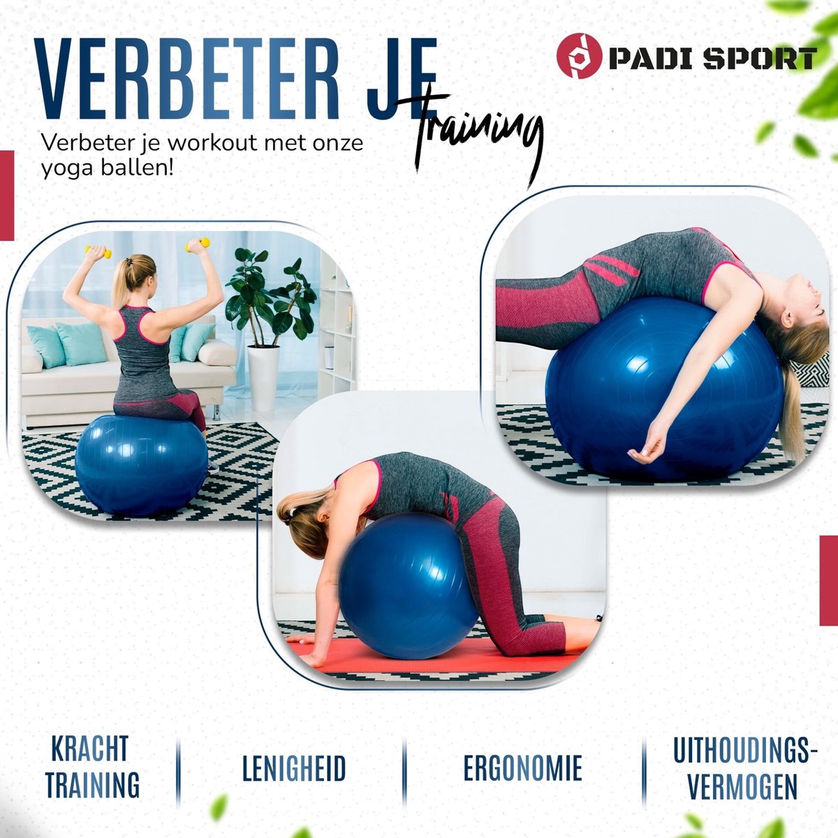 VYNZOR 2 stuks yogabal, mini-pilatesbal, 25 cm, fitness, pilates