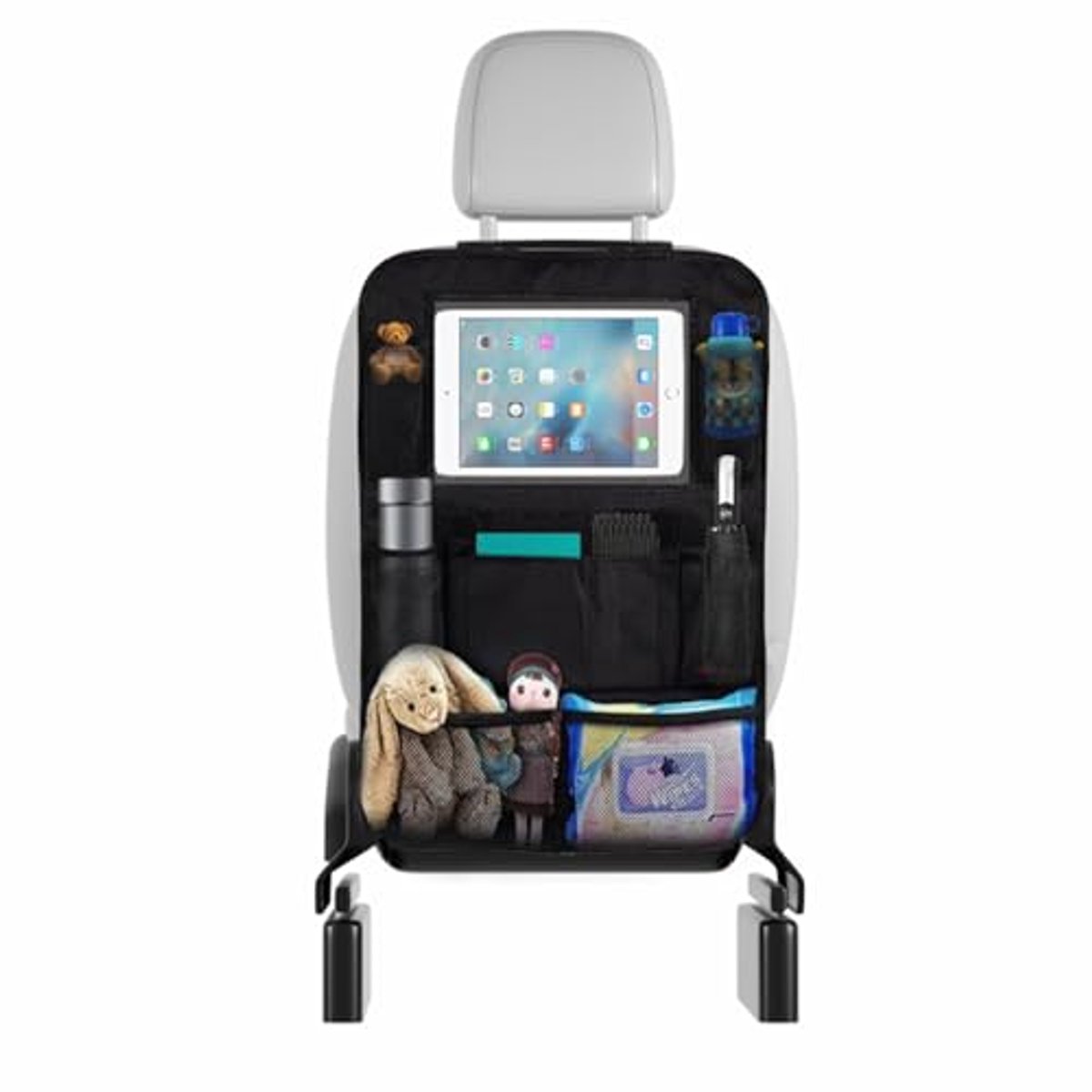 Rugleuningbescherming voor Kinderen - Auto-organizer met iPad-tas en 10 Vakken
