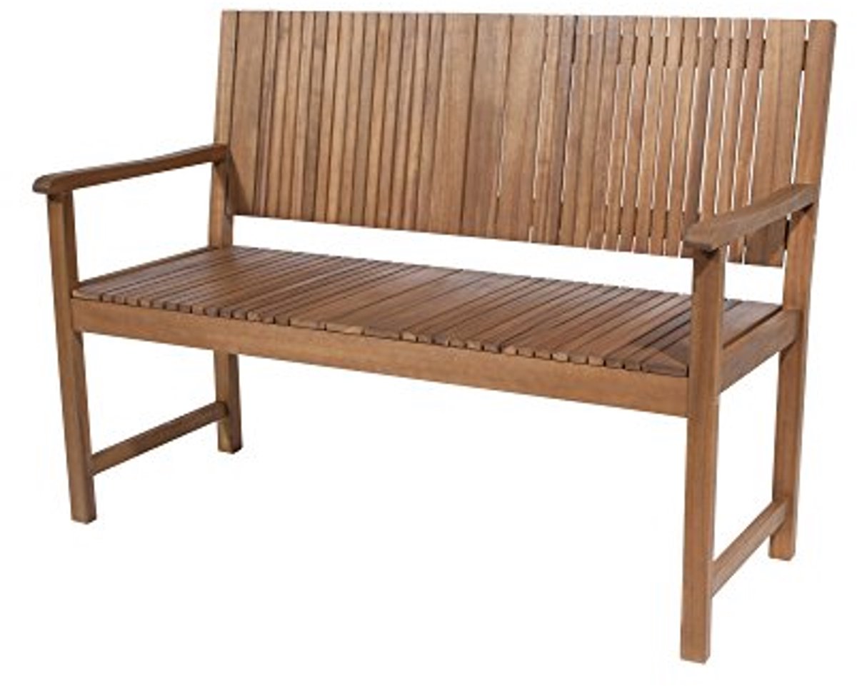 Houten Tuinbank - Buitenbankje 2-zits - Ontspannen in de tuin - FSC Acaciahout - 122 x 59 x 90 cm