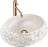Rea Mika - Opzetwastafel - Beige - 48X38X11,5Cm