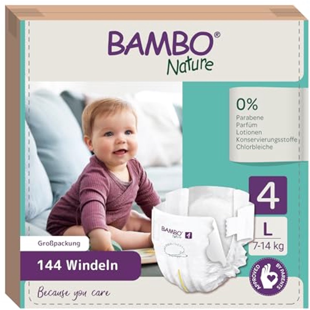Premium Eco Luiers Maat 4 voor Baby's (7-14 lbs) - 6 x 24 Stuks