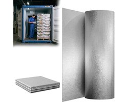 Isolatiefolie voor Daken, Vloeren en Muren - Dubbele Aluminiumfolie Isolatie (1 x 10 m)