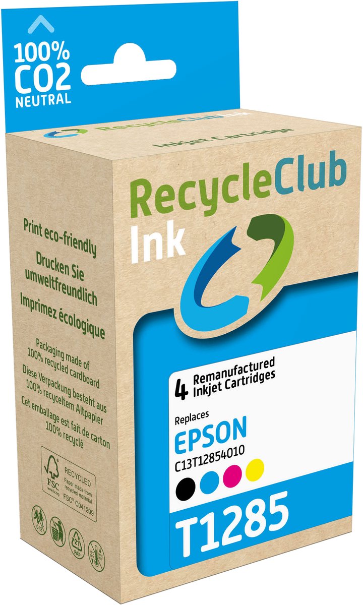 RecycleClub K10333RC inktcartridge 4 stuk(s) Compatibel Zwart, Cyaan, Magenta, Geel