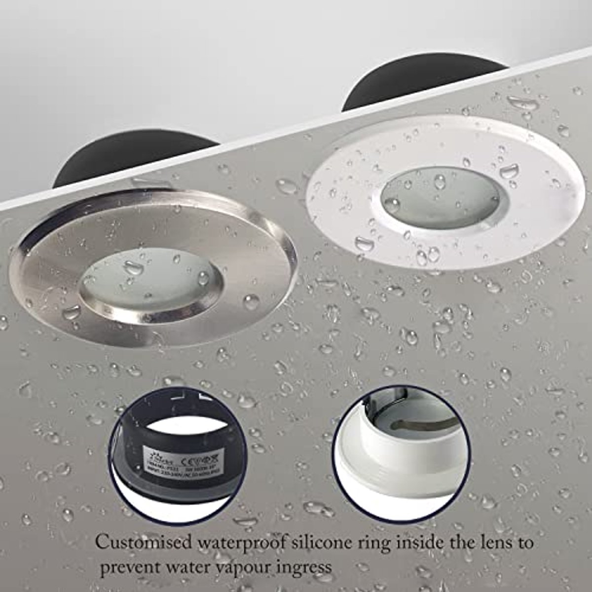 Waterdichte LED Plafondspots voor Badkamer en Keuken - 4 x 5W Warm Wit 3000K