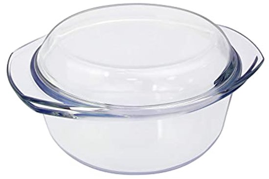 AKOLAFE Ovenschotel met deksel, kleine ovenschaal, 1,5 l, glazen kom met deksel, ovaal, kleine lasagnevorm, glas met deksel, geschikt voor vaatwasser, oven en koelkast