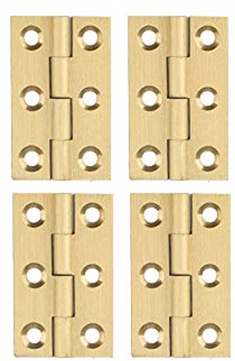 Koperen scharnieren voor deurs en meubels - 1.5 Inch (38x23x1.2mm) - 4 Stuks
