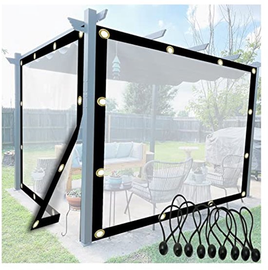 AWSAD Duidelijk Zeildoek Transparant Zeil Waterdicht met Doorvoertules Scheur en Scheurbestendig voor Roof Camping Outdoor,69Maten (Color : , Size : 2.5x2m/8.2x6.56ft