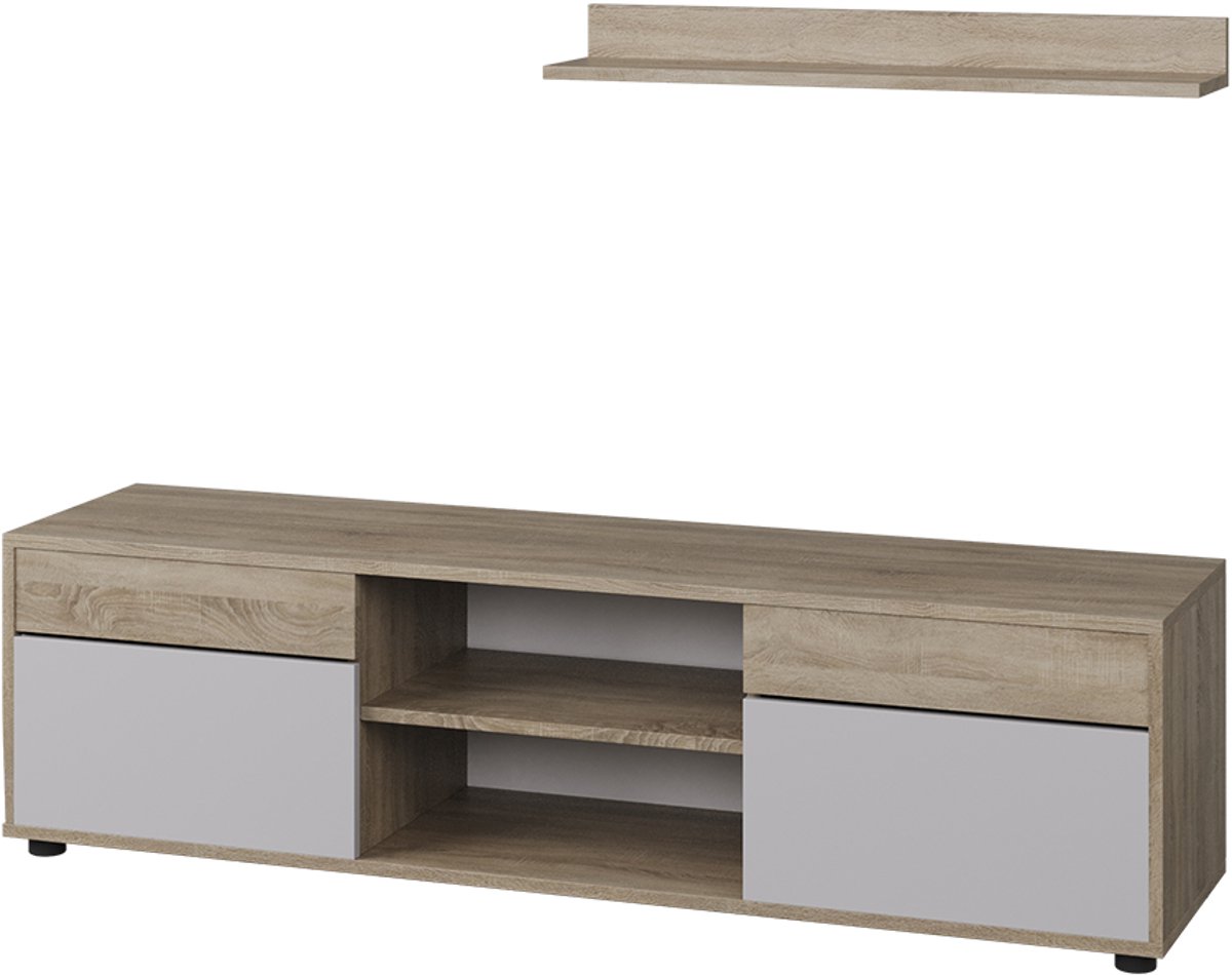 Vicco Berno Woonwand – 2 delen Sonoma/Wit
