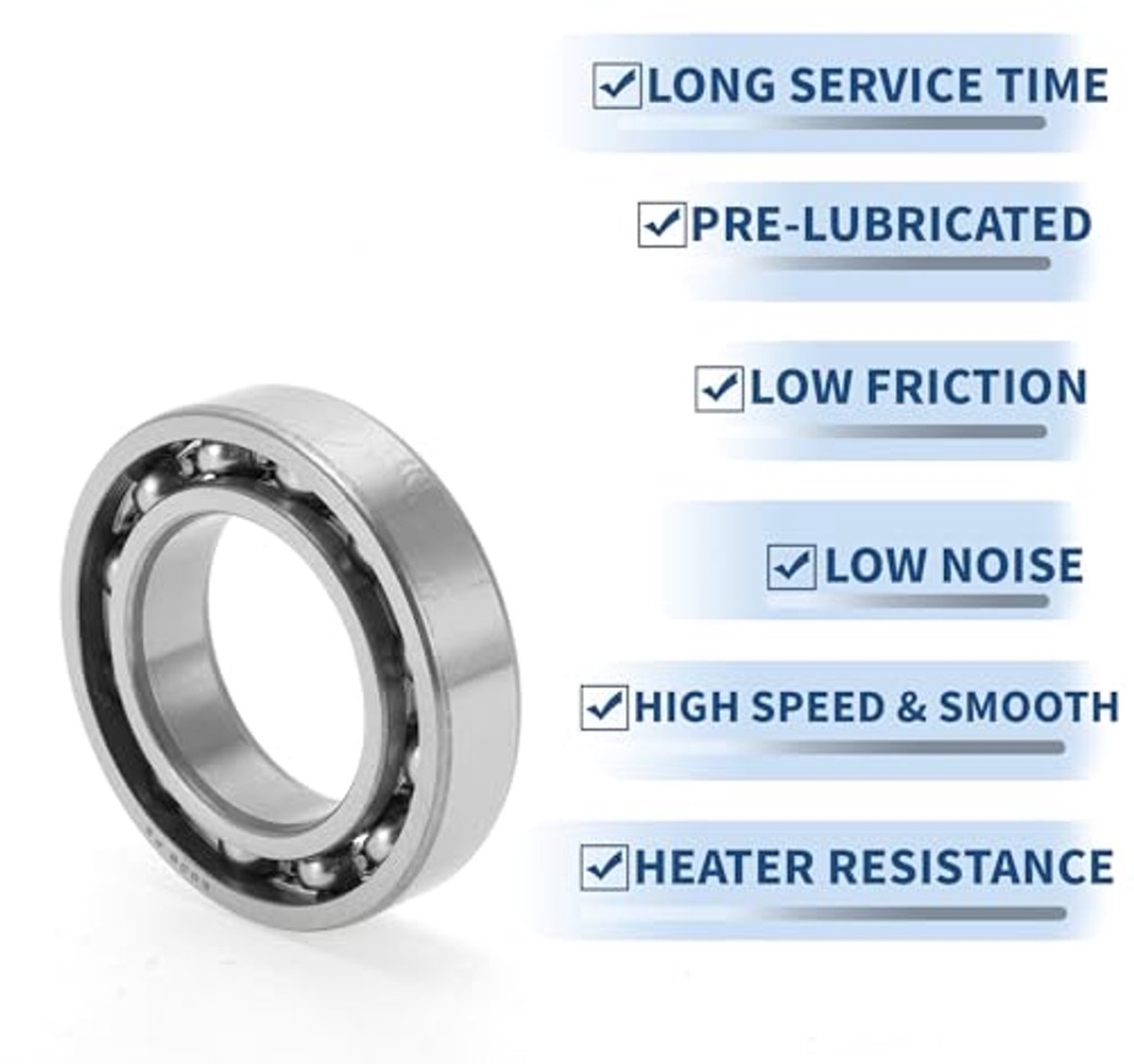 6008 & Deep Groove Ball Bearings P5 40x68x15mm Lubricated Bearings Open Type Tone Scooter Skateboard Wheel