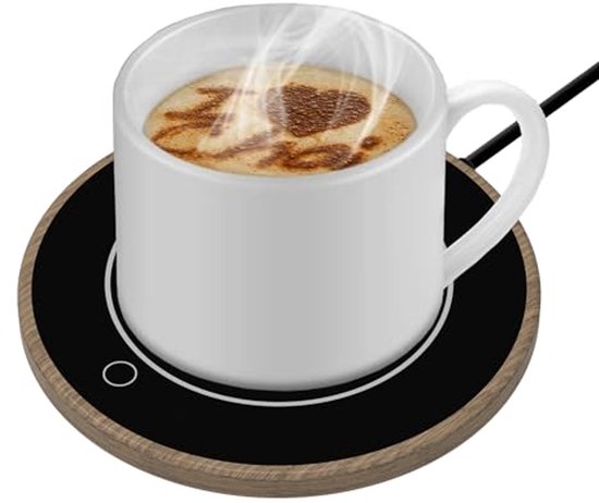 USB Koffiemok Warmer, Houtnerf Cup Warmer Warmte Drank Mok Mat Koffie Heater Pad Heldere Houtnerf(Lichte walnootkorrel