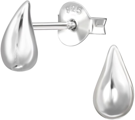 MAXTE 925 Zilveren Druppel Oorknopjes - Minimalistische Stud Oorbellen - Sterling Zilver - 4 x 7,2 mm