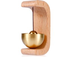 Mmgoqqt - 1 Stuks - Magnetische Deurbel - Houten Windbelbellen - Draadloze Kleefdeurbel Met zachte Bel Voor Thuis Kantoor Winkel