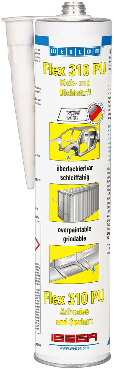 WEICON Flex 310 PU 300 ml wit – Montagekleefstof & afdichtmiddel voor hout, metaal, enz.