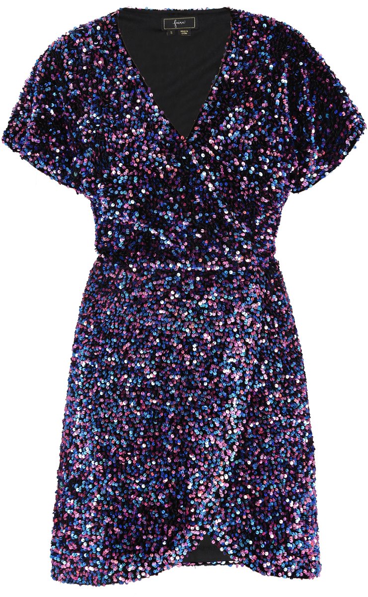 Faina Jurk blauw roze