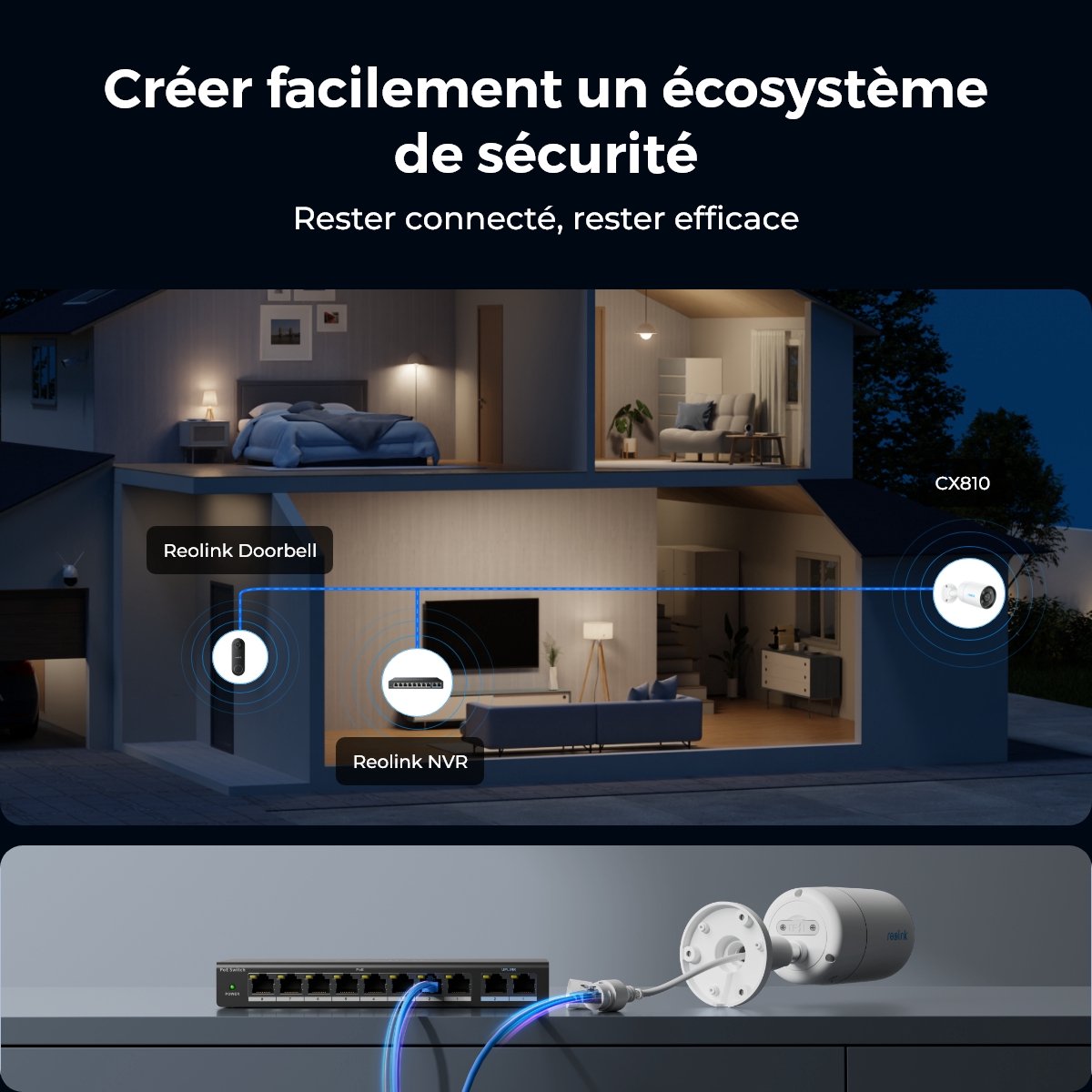 Reolink 4K 8MP PoE IP-camera ColorX met echt full-color nachtzicht F1.0 super diafragma Detectie van personen, voertuigen en dieren - CX810 – foto 3