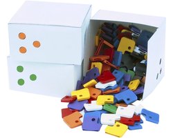 WEDO Sleutelhoesjes vierkant, assortiment van 100 stuks