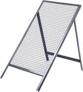 KADAX doorwerpzeef, doorwerprooster van staaldraad, tuinzeef, stalen zeef, zandzeef, rechthoekige bouwzeef voor zand en compostzeven & aarde en stenen (maaswijdte 1,0 x 1,0 cm