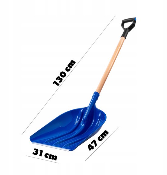 KADAX Schep, zandschep met lange steel van hout, spade met D-greep, sneeuwschep, tuinspade met afgeronde randen, grondschep (kunststof) van Merkloos	 — afbeelding 5