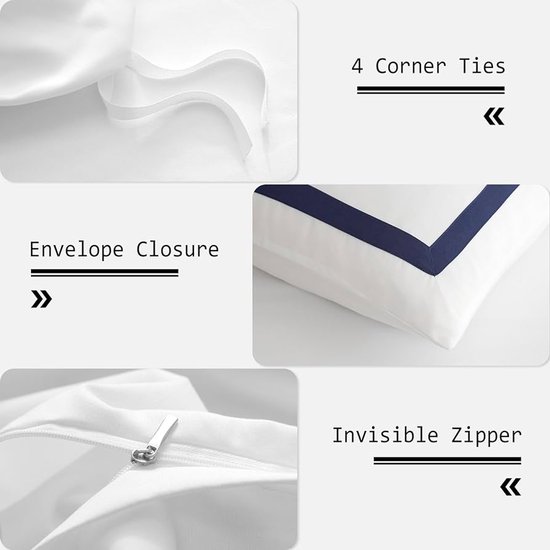 Treer Dekbedovertrekset, 3 stuks eenvoudige stijl onderhoudsvriendelijke 100% microvezel beddengoed dekbed dekbed dekbedovertrek set met kussenslopen anti -allergisch (enkel-135x200cm, ruimte