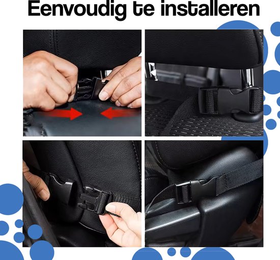 DIVERZA Auto Organizer - Luxe en Sterke Autostoel - Met Tablet Houder Voor Kinderen - Geschikt voor Ipad - Opbergruimte voor kinderen en baby - Grijs van Merkloos — afbeelding 4