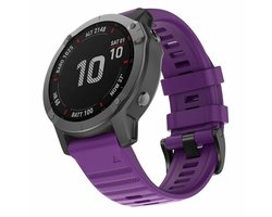 By Qubix - Geschikt voor Garmin bandje - 22mm Quickfit - Siliconen bandje - Paars - Geschikt voor Garmin Epix Gen 2 (47mm) / MARQ / Quatix 7/6/5
