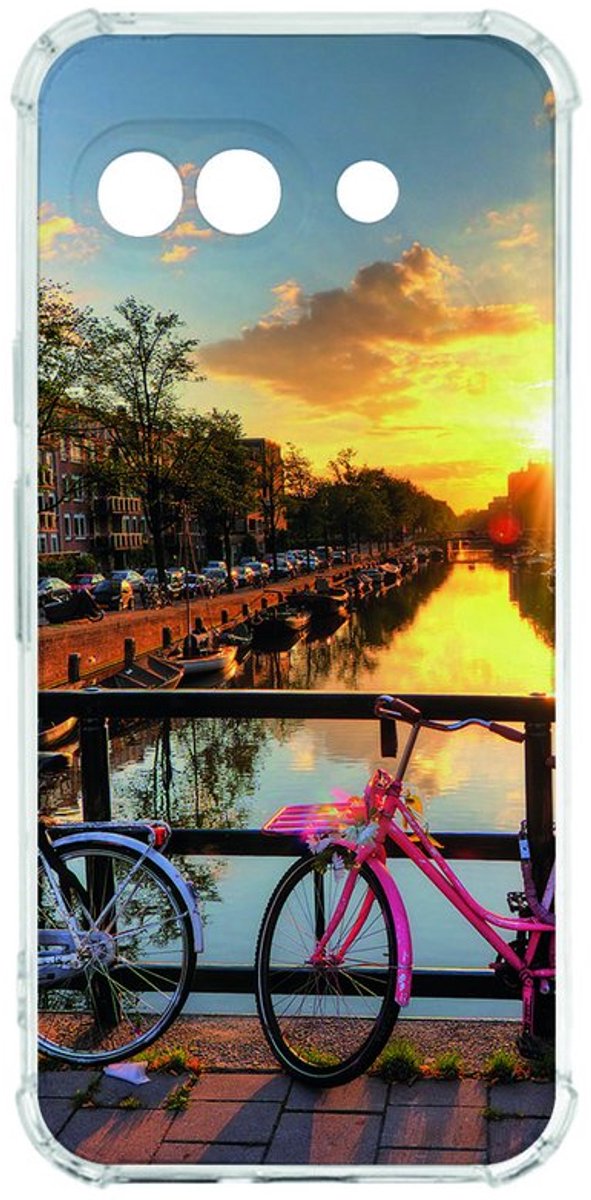 Google Pixel 9a Hoesje - Amsterdamse Grachten TPU Antishock