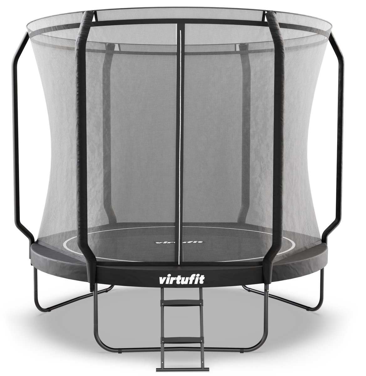 VirtuFit Premium Trampoline met Veiligheidsnet - Zwart - 251 cm
