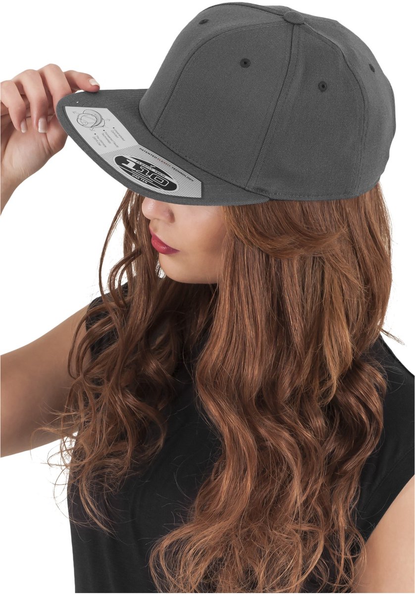 Flexfit - 110 Fitted Snapback darkgrey one size Snapback Pet - Grijs