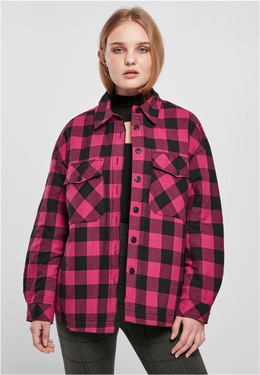Urban Classics Flanell Padded Overshirt Blouse L Zwart