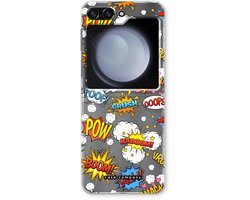 Case Company® - Hoesje geschikt voor Samsung Galaxy Z Flip5 hoesje - Pow Smack - Soft Cover Telefoonhoesje - Bescherming aan alle Kanten en Schermrand