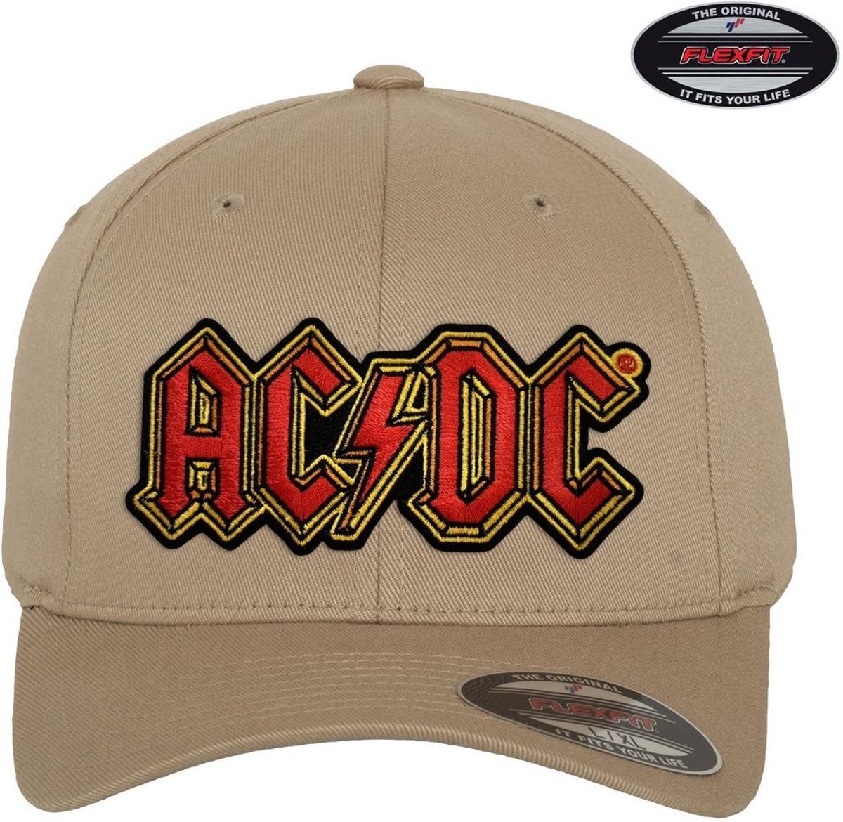 AC/DC Logo Baseball Cap PS-92-ACDC9901-CB24 Khaki-L/XL