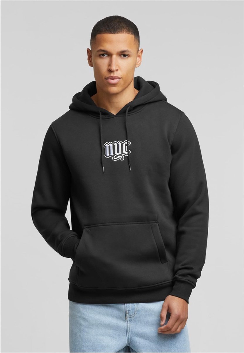 Mister Tee NYC Old English Wording Patch Hoodie/trui XL Zwart