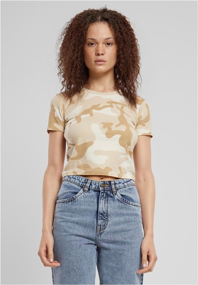 Urban Classics Cropped Camo Crop top XL Beige