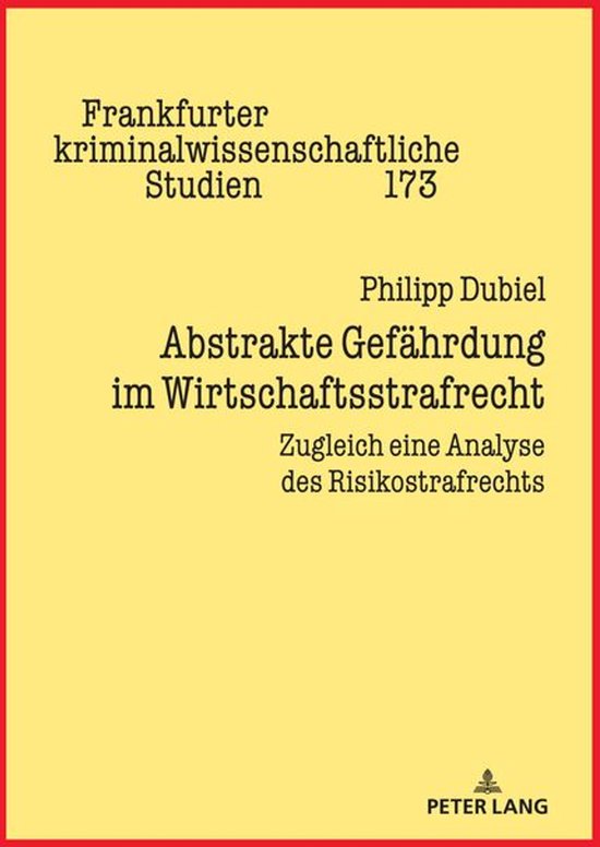 Frankfurter kriminalwissenschaftliche Studien 173 - Abstrakt ... - cover