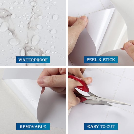 MOCNT Carta Adesiva per Mobili 60cm x 5m Lucido Pellicola Autoadesiva Impermeabile - Carta da Parati Vinile Decorativa per Proteggere Cucina Armadio