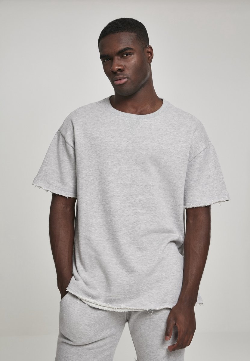 Urban Classics Herringbone Terry Heren T-shirt S Grijs