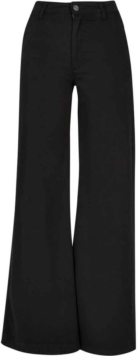 Urban Classics High-waist Wide-leg Chinos Dames Chino – W33L34 Zwart