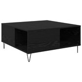 vidaXL Salontafel zwart 60x60x30 cm van hout