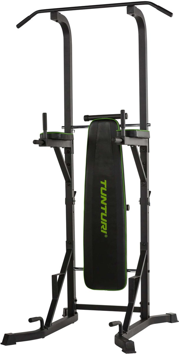 Tunturi PT60 Power Tower - Pull up station - Dip station - Sit up - Bankdrukken - Incl. gratis fitness app