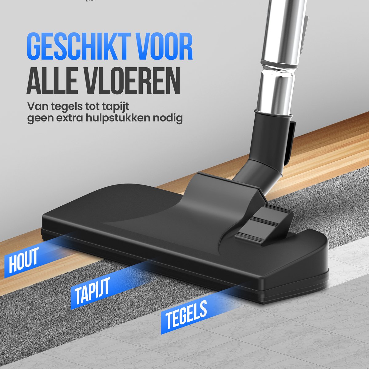 Strex Stofzuiger Zonder Zak - 700W Krachtige Zakloze Stofzuiger - HEPA Filter - 2.5L Stofreservoir - Extra Lang Snoer - Inclusief 4 Opzetstukken — afbeelding 3