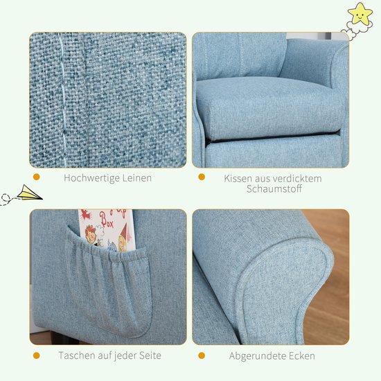 Kinderbank - - verstelbaar en comfortabel - blauw — afbeelding 2