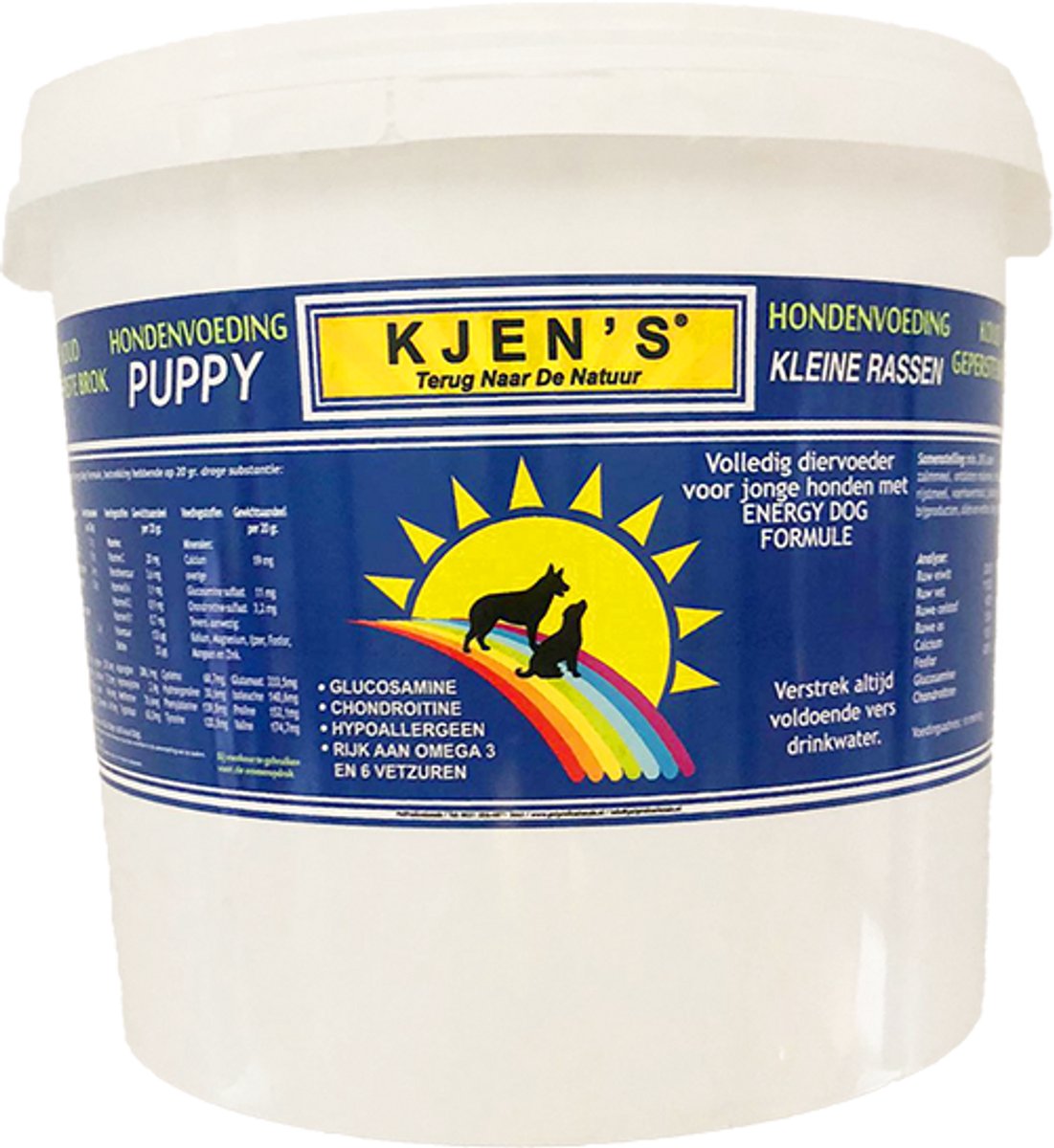 Kjens Kjen's geperst hondenvoer Puppy/Kleine rassen Zalm 3,5 kg - Hond