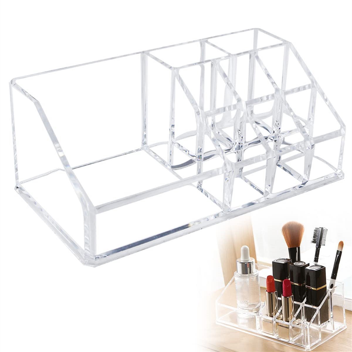 Acryl Make-up Organizer – Cosmetica en Skincare Opbergdoos zonder Laden, Multifunctionele Make-up Box voor Kaptafel, Badkamer en Slaapkamer